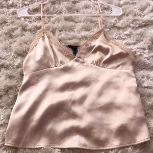 Light pink silk tank top